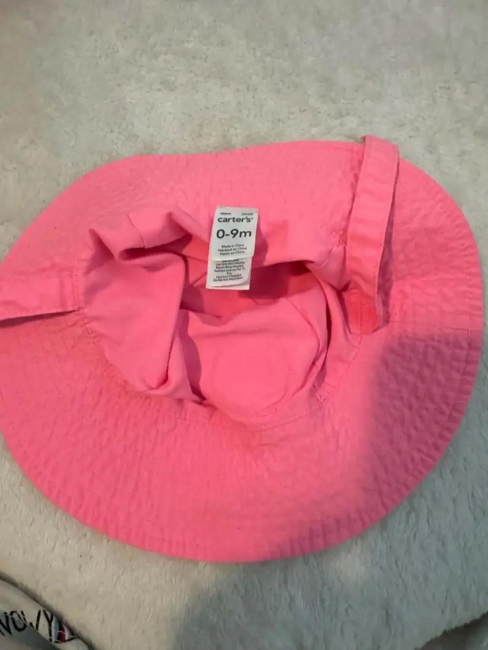 Carter's Baby Girls Pink Flower Sun Hat Bucket Hat (0-9 Months)
